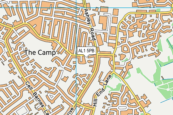 AL1 5PB map - OS VectorMap District (Ordnance Survey)