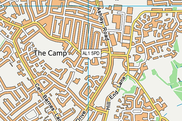 AL1 5PD map - OS VectorMap District (Ordnance Survey)