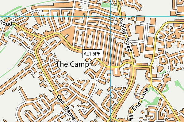 AL1 5PF map - OS VectorMap District (Ordnance Survey)