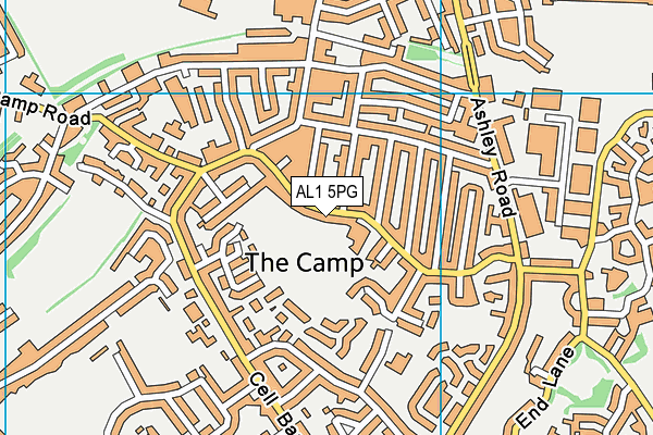 Camp Primary and Nursery School map (AL1 5PG) - OS VectorMap District (Ordnance Survey)