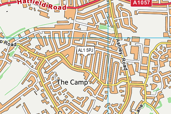 AL1 5PJ map - OS VectorMap District (Ordnance Survey)