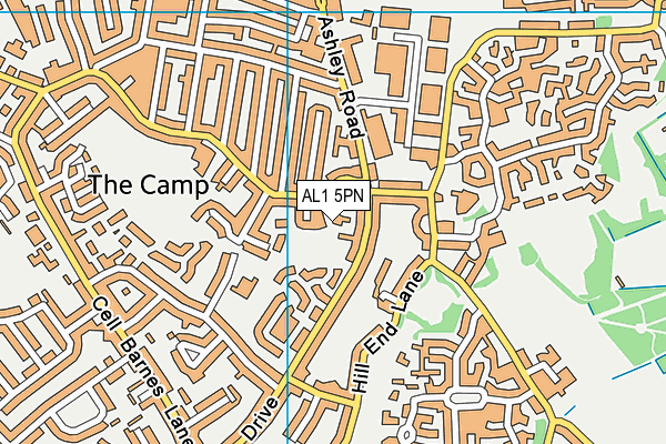 AL1 5PN map - OS VectorMap District (Ordnance Survey)