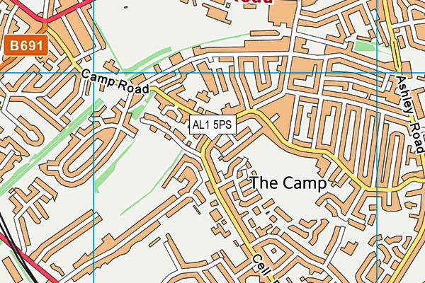 AL1 5PS map - OS VectorMap District (Ordnance Survey)