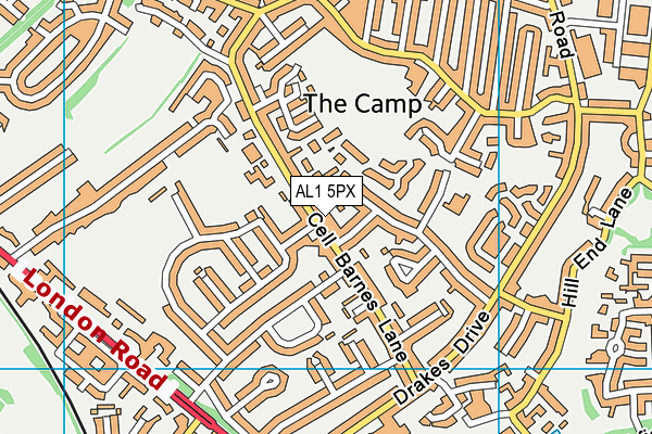 AL1 5PX map - OS VectorMap District (Ordnance Survey)