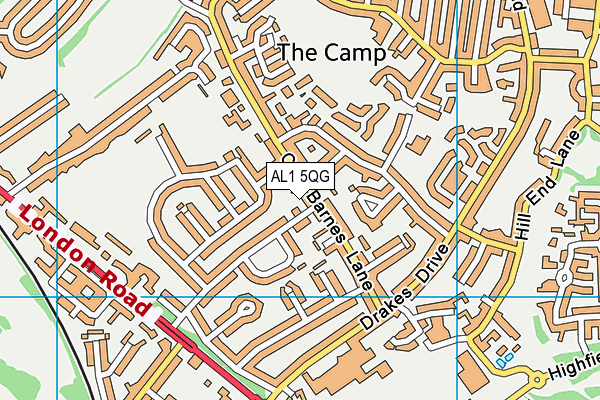 AL1 5QG map - OS VectorMap District (Ordnance Survey)