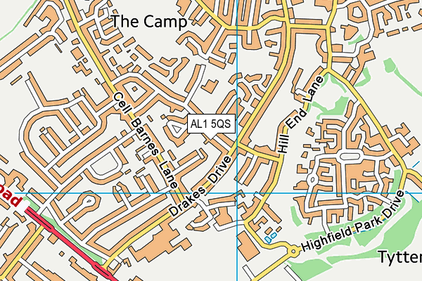 AL1 5QS map - OS VectorMap District (Ordnance Survey)