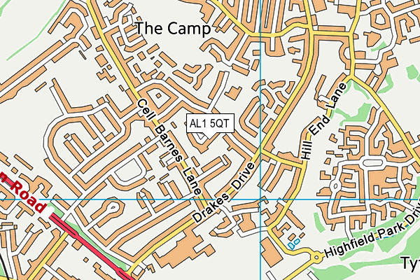 AL1 5QT map - OS VectorMap District (Ordnance Survey)