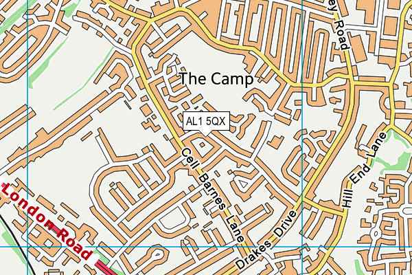 AL1 5QX map - OS VectorMap District (Ordnance Survey)
