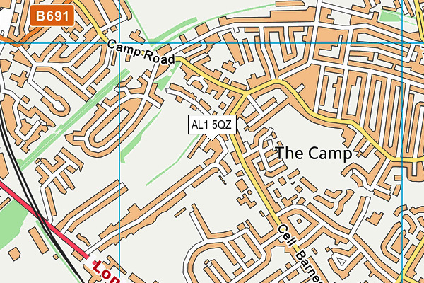 AL1 5QZ map - OS VectorMap District (Ordnance Survey)