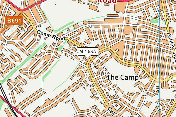 AL1 5RA map - OS VectorMap District (Ordnance Survey)