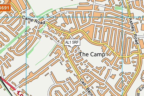 AL1 5RF map - OS VectorMap District (Ordnance Survey)