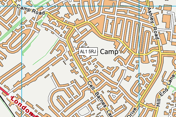 AL1 5RJ map - OS VectorMap District (Ordnance Survey)