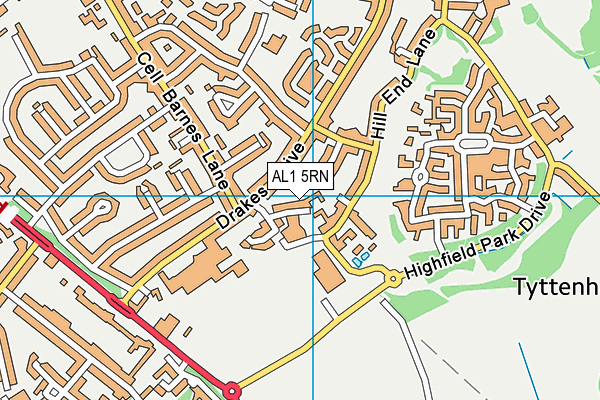 AL1 5RN map - OS VectorMap District (Ordnance Survey)