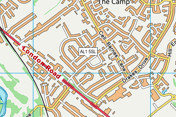 AL1 5SL map - OS VectorMap District (Ordnance Survey)