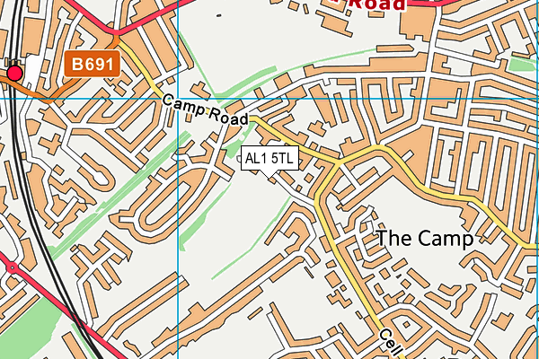 AL1 5TL map - OS VectorMap District (Ordnance Survey)