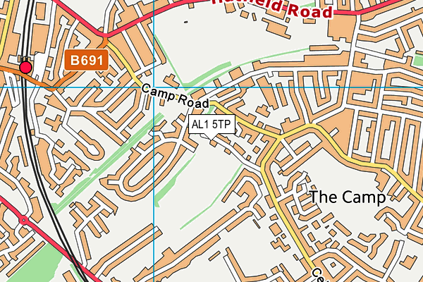 AL1 5TP map - OS VectorMap District (Ordnance Survey)