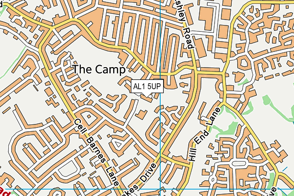 AL1 5UP map - OS VectorMap District (Ordnance Survey)