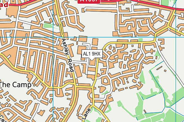 AL1 9HX map - OS VectorMap District (Ordnance Survey)