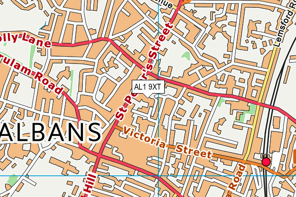 AL1 9XT map - OS VectorMap District (Ordnance Survey)
