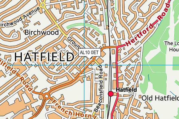 AL10 0ET map - OS VectorMap District (Ordnance Survey)