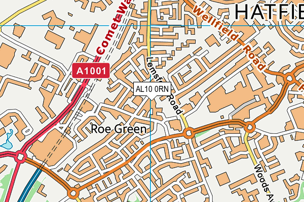 AL10 0RN map - OS VectorMap District (Ordnance Survey)