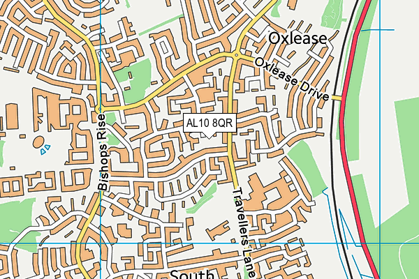 AL10 8QR map - OS VectorMap District (Ordnance Survey)