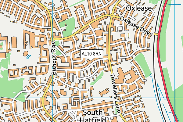 AL10 8RN map - OS VectorMap District (Ordnance Survey)