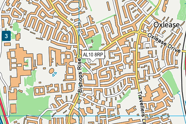 AL10 8RP map - OS VectorMap District (Ordnance Survey)