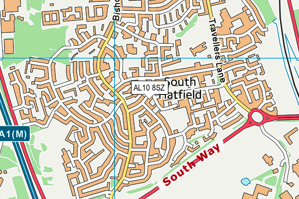 AL10 8SZ map - OS VectorMap District (Ordnance Survey)