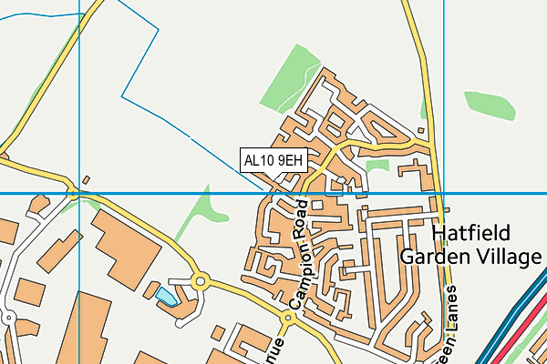AL10 9EH map - OS VectorMap District (Ordnance Survey)