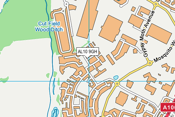 AL10 9GH map - OS VectorMap District (Ordnance Survey)