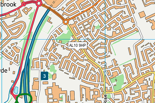 AL10 9HP map - OS VectorMap District (Ordnance Survey)