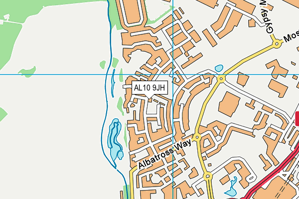 AL10 9JH map - OS VectorMap District (Ordnance Survey)