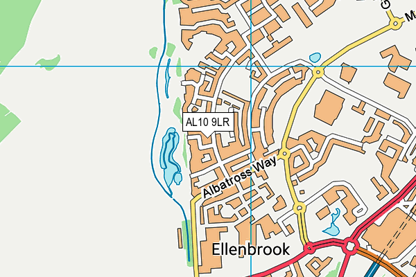 AL10 9LR map - OS VectorMap District (Ordnance Survey)