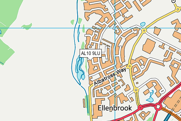 AL10 9LU map - OS VectorMap District (Ordnance Survey)
