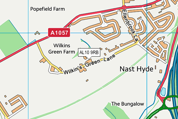 AL10 9RB map - OS VectorMap District (Ordnance Survey)