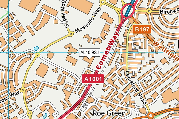 AL10 9SJ map - OS VectorMap District (Ordnance Survey)