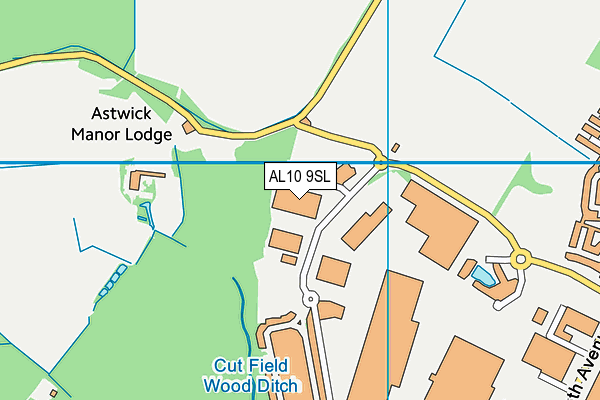 AL10 9SL map - OS VectorMap District (Ordnance Survey)