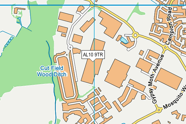 AL10 9TR map - OS VectorMap District (Ordnance Survey)