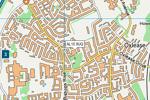 AL10 9UQ map - OS VectorMap District (Ordnance Survey)