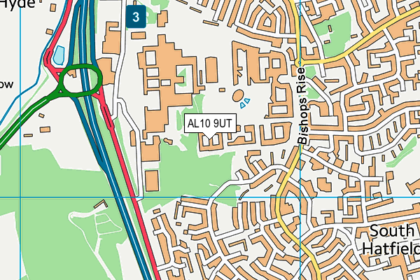 AL10 9UT map - OS VectorMap District (Ordnance Survey)