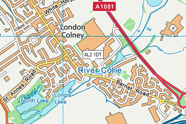 AL2 1DT map - OS VectorMap District (Ordnance Survey)