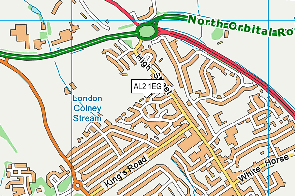 AL2 1EG map - OS VectorMap District (Ordnance Survey)