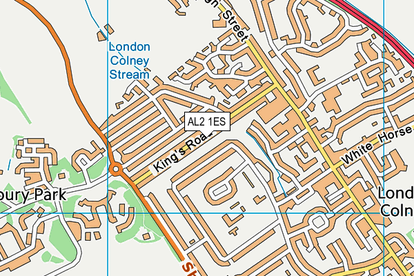 AL2 1ES map - OS VectorMap District (Ordnance Survey)