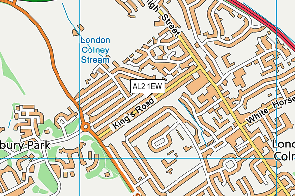 AL2 1EW map - OS VectorMap District (Ordnance Survey)