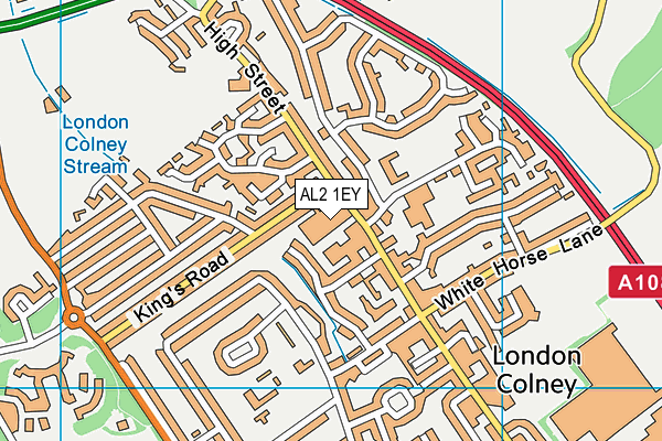 AL2 1EY map - OS VectorMap District (Ordnance Survey)