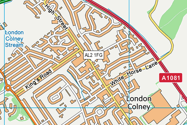 AL2 1FG map - OS VectorMap District (Ordnance Survey)