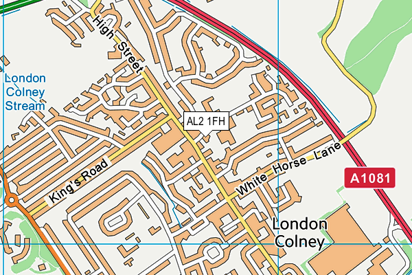AL2 1FH map - OS VectorMap District (Ordnance Survey)