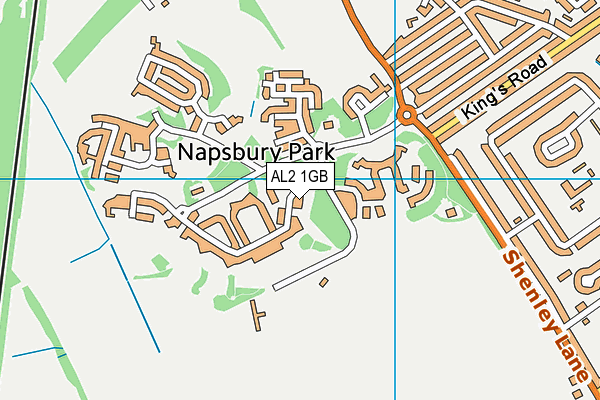 AL2 1GB map - OS VectorMap District (Ordnance Survey)