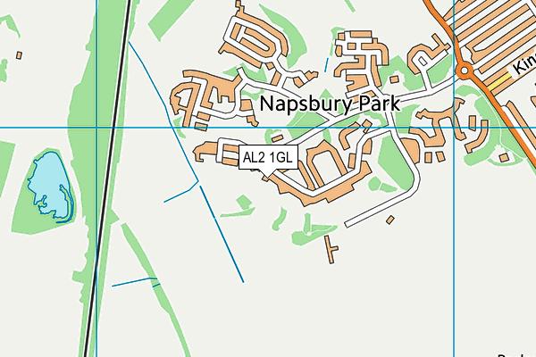 AL2 1GL map - OS VectorMap District (Ordnance Survey)
